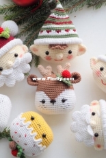 RNata - Natalia Ruzanova - Christmas decoration - Reindeer - Elf - Santa and Cake
