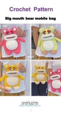 CosFamily - Tim Sharpe - Big Mouth Bear Mobile Bag