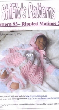 Shifios Dream Patterns - Pattern 93 - Rippled Matinee Set