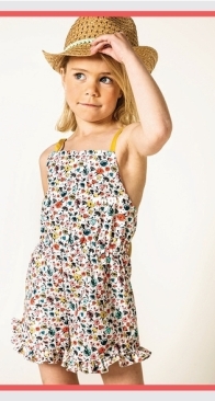 La Maison Victor - Fleur Playsuit - Sizes 92-176 - French, Dutch