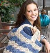 Coats & Clark - Red Heart  LW2238 - Waves Tote Bag by Grace Alexander