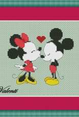 Lovers Mickey and Minnie by Valenti