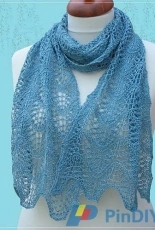 Christianes Knitted Dreams-Wellengang / Swell Scarf by Christiane Stemberg-English,German-Free