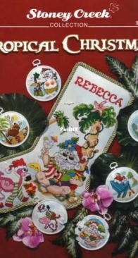 Tropical Christmas Stocking from Stoney Creek Collection Tropical Christmas Book 441 XSD