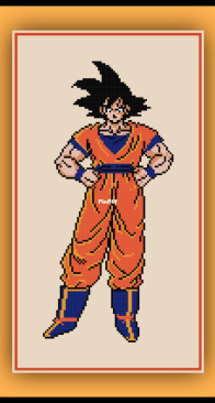 Cross Stitch Quest - Goku - Dragon Ball Z - Free