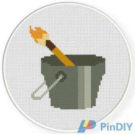 Daily Cross Stitch - Paint Time