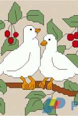 Broderie.net - Grandsire Jean-Louise - Couple de Colombes by Isabelle Vautier