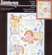 Janlynn 054-048 Sleepy bunnies Birth Sampler