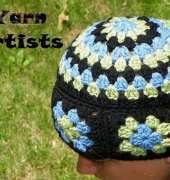 Granny Squares and Stripes Hat By Yarn Artists Designs