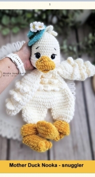 Nooka Crochet Toys - Nooka Handmade - Cristina Baldea - Mother duck snuggler