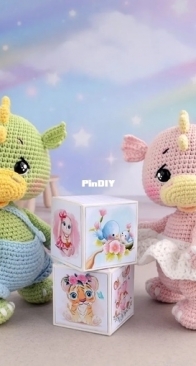 Shop For The Patterns - Aleksei Dubrovskii/ Vyazhu milotu - ekaterina Vlasova - Baby Dragon and New years Cap
