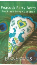 Erica Michaels Needleart Designs - The Linen Berry Collection - Peacock Party Berry