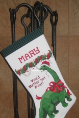 Dinosaur Christmas Stocking
