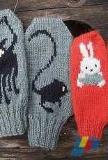 Generic Mittens Knit Flat by brella -Free