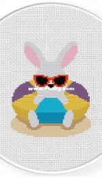 Daily Cross Stitch - Floatie Bunny