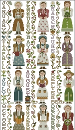 Little House & Needleworks - LHNCG- 01, 02, 03, 04, 05, 06, 07, 08, 09, 10, 11, 12 Calendar Girl Series - Complete XSD