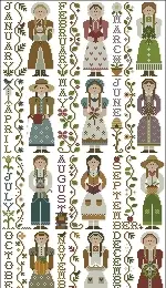 Little House & Needleworks - LHNCG- 01, 02, 03, 04, 05, 06, 07, 08, 09, 10, 11, 12 Calendar Girl Series - Complete XSD