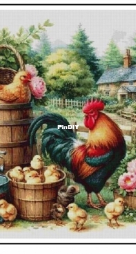 Abakan - A family Of Poultry In The Garden by Urszula Przygrodzka