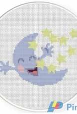 Daily Cross Stitch - Moom and Stars