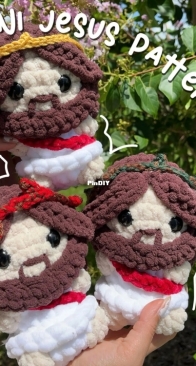 Crocheted by Vall -- Valarie -- Mini Jesus Pattern