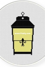 Daily Cross Stitch - Vintage Lamp