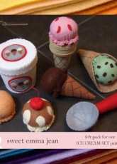 Sweet Emma Jean-Felt Play Food Ice Cream Set