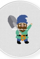 Daily Cross Stitch - Gnome With Shovel