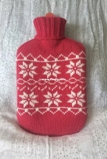 Snowflake Hot Water Bottle Cover by Zoe Johnson-Free
