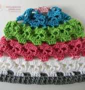 Spider Mambo Designs - Laurie Kahn - Creepy Skulls Slouchy Hat and Ear Warmer Headband