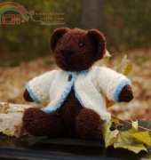 Teddy Bear with Cardigan - Barbara Prime - Fuzzy Mitten - Free