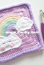 Cute Crochet Makes - Lisa Hooper - Over the Rainbow Square - Free