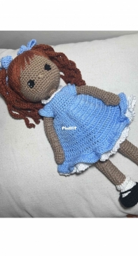 Greenfrog.crochet - nina doll blue dress