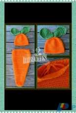 Hooking Housewives - Jamie Haas - Carrot Top Hat and Cocoon Set