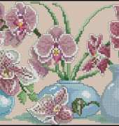 Permin - 70-5126 - Orchids in blue vases