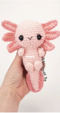 Theresas Crochet Shop - Theresa Grey / Kicher - Amelia The Axolotl