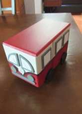 Wooden box, painted by hand.