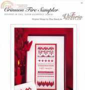 The Victoria Sampler 017 Hardanger CRIMSON FIRE SAMPLER