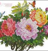 KCO 612340 Peonies and Butterflies