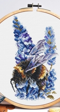 Bee And Lavender by Irina Zagorodskaya