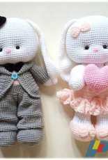 Amigurumi by Orange - Orange Amigurumi - Namsom Pan - Saovalux Asaman - S3 - Wedding Rabbit - Medium Size - น้ำส้ม ปั่น - เสาวลักษณ์ อาสมาน - กระต่ายแต่งงาน - ไซส์กลาง - Thai