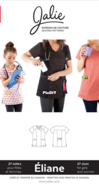JALIE SEWING PATTERN 3882 - ÉLIANE Scrub Top