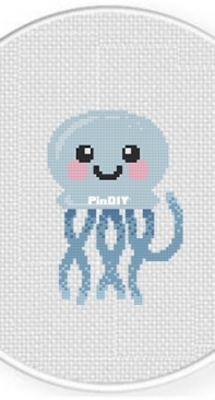 Daily Cross Stitch - Jellyfish Cutie