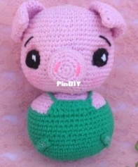Crochet Ro - Roxana Jaime - Adorable Piggy - Cerdito adorable - Spanish - Free