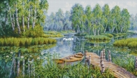 Luca-S BU5012 Birches on the edge of the lake XSD