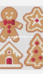 The World in Stitches - Gingerbread Cookies Motifs by Colleen Carrington - Free