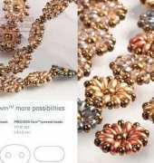 Floral bracelet - Twinbeads flowers