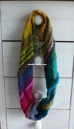 Spring Fling Bias Cowl by Sian Price-White-Free