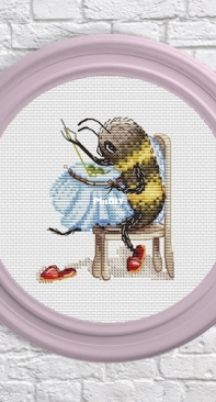 Bumblebee Embroiderer by Alexandra Kuznetsova