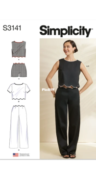 Simplicity - S3141 - Misses Scalloped Tops, Shorts and Pants - Sizes 6-22
