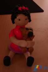 Pink girl and bear
